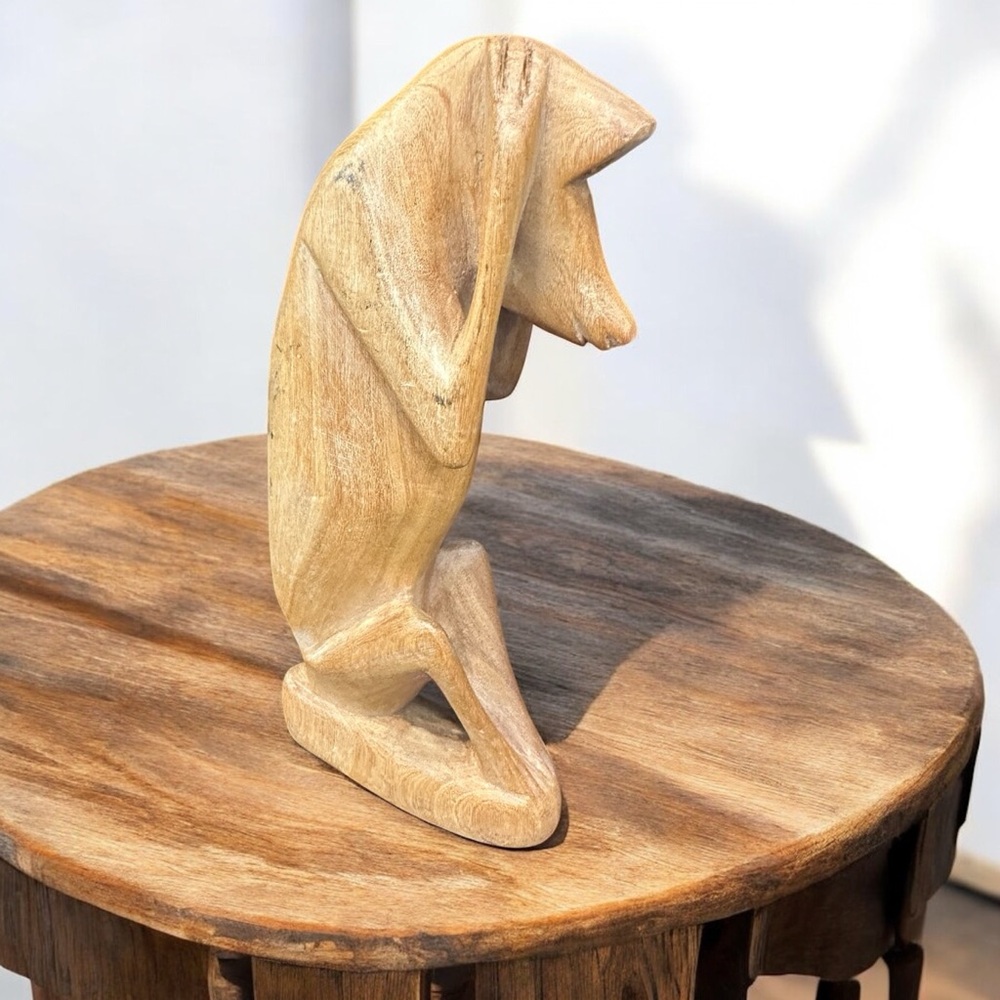 Natural Wood Abstract Sculpture